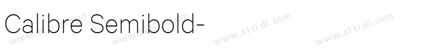 Calibre Semibold字体转换